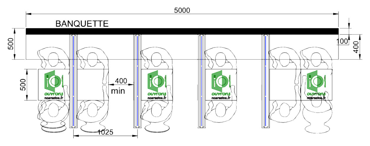 Solution avec séparations entre deux tables